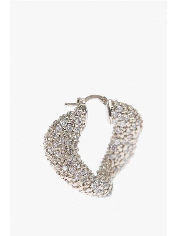 Rhinestone Silver Earrings