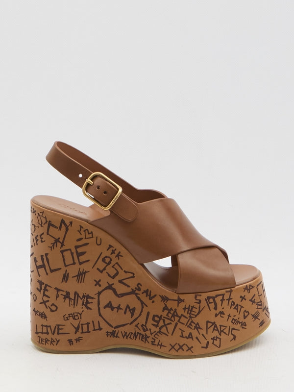 Maxime Cross Strap Wedge Sandal Heels