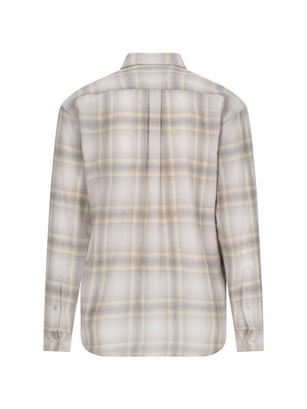 Airy Check Pattern Wool Shirt