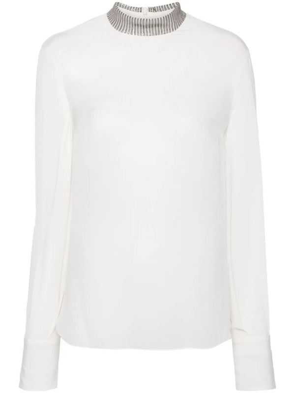 White Silk Blouse