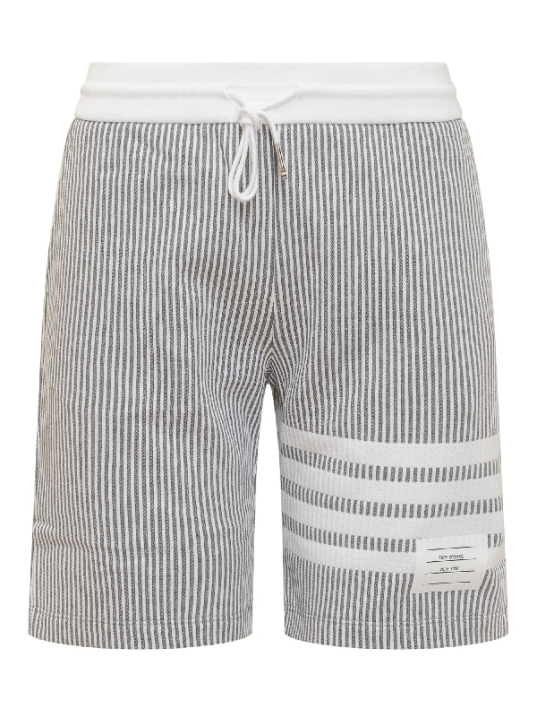 4-Bar Stripe Cotton Shorts