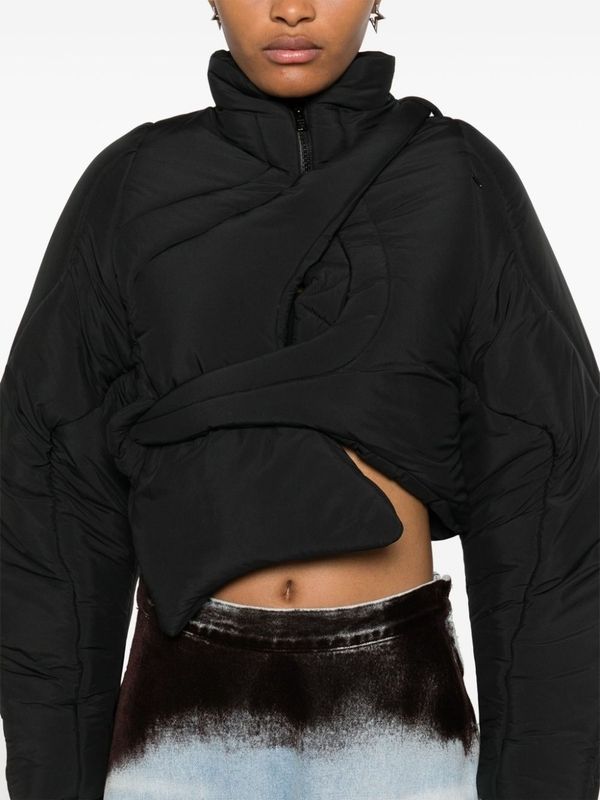 Asymmetric Crop Padded Jacket