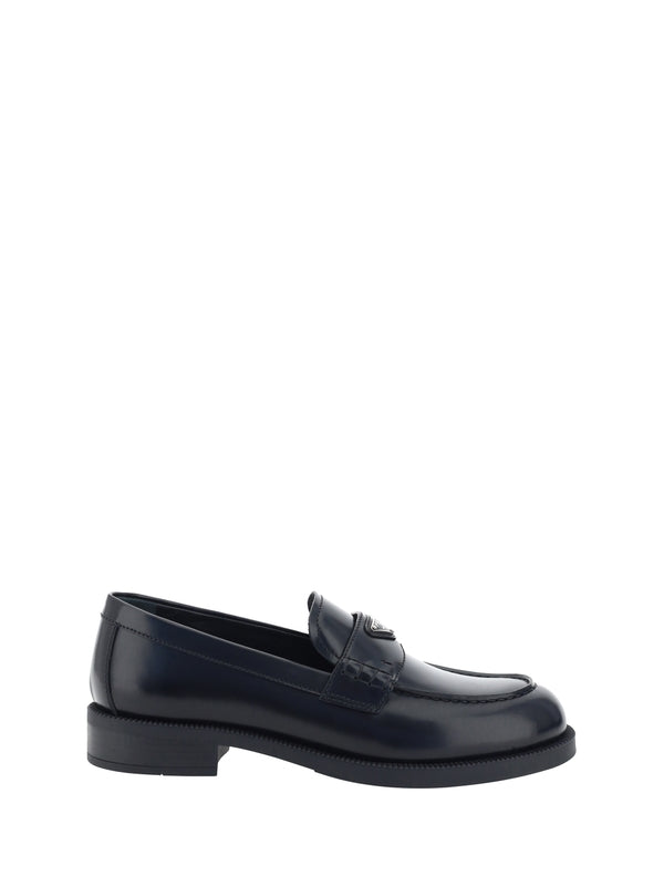 Triangular Logo Leather Loafer