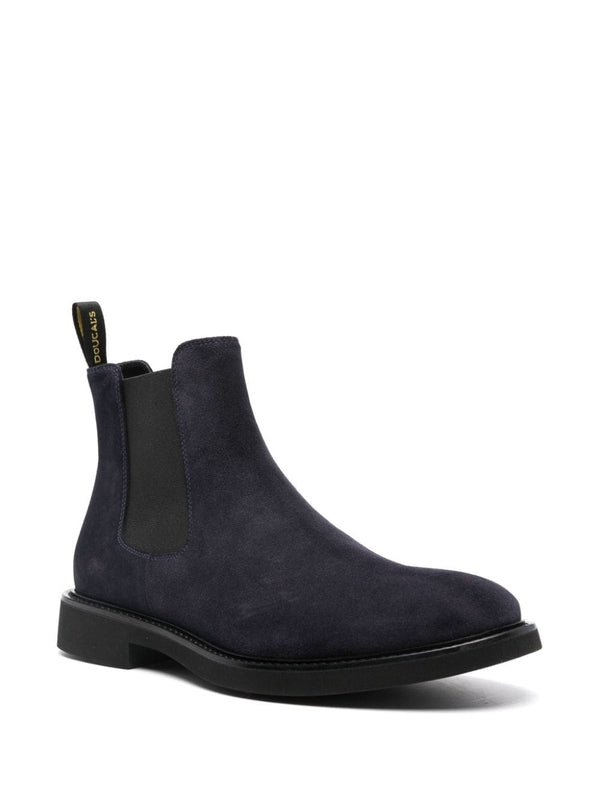 Doucal'S Navy Chelsea Boots