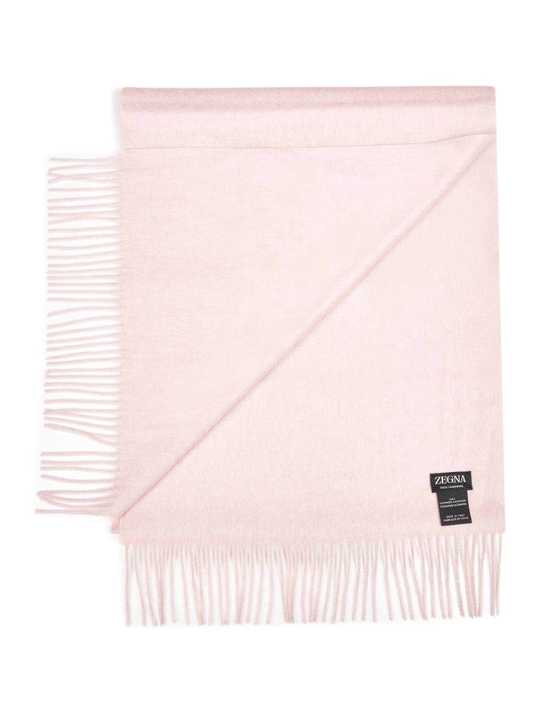 Z Zegna Pink Wool Mufflers
