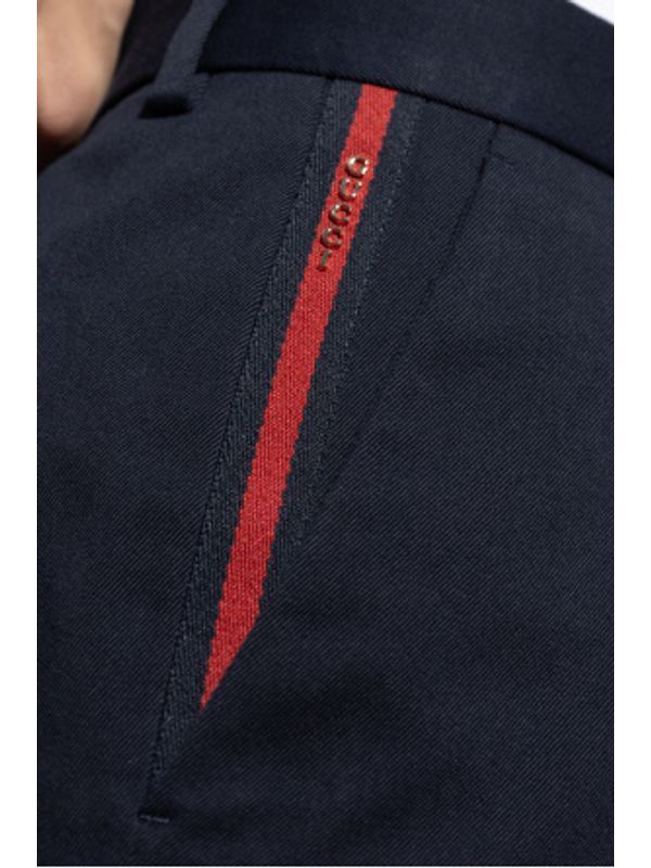 Web Logo Straight Cotton Pants