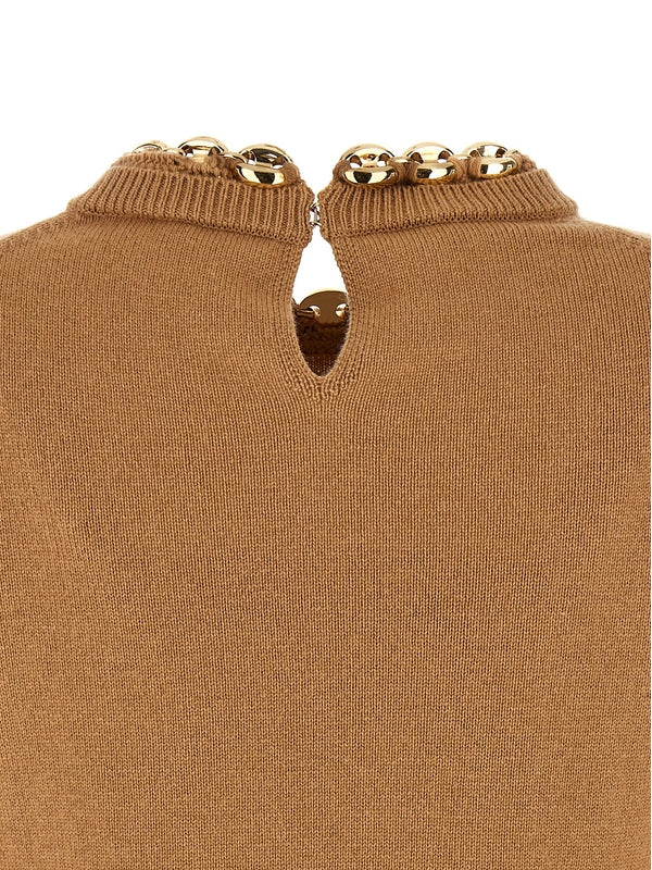 Chain
  Decorated Wool Cashmere Knit