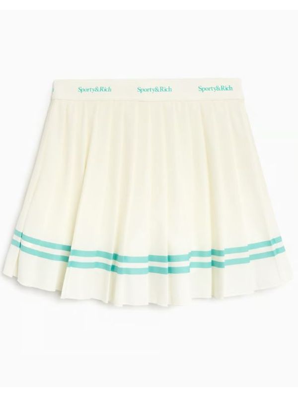 Waist Logo Pleats Skirt