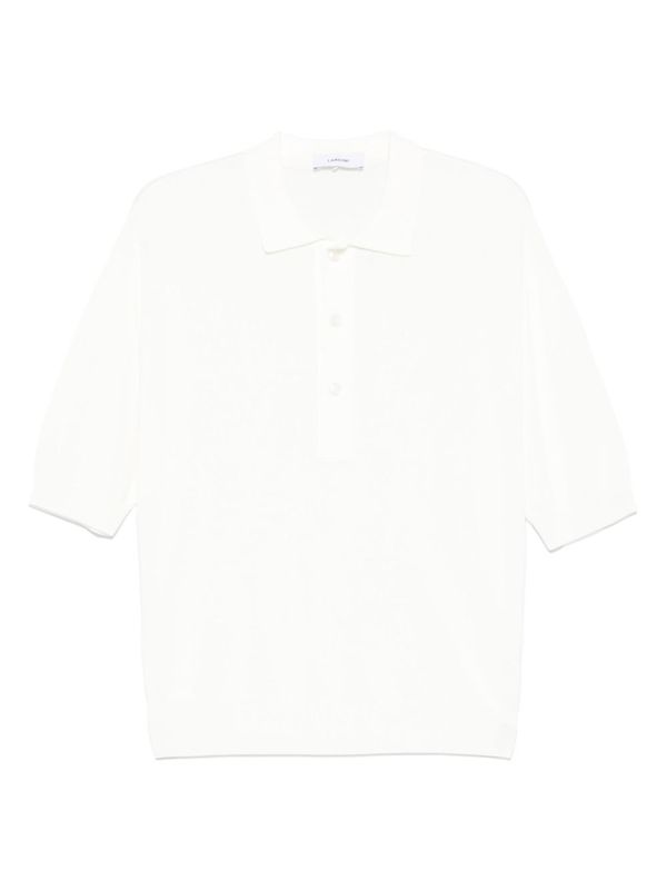 Cotton Blend Short-Sleeved Polo Shirt