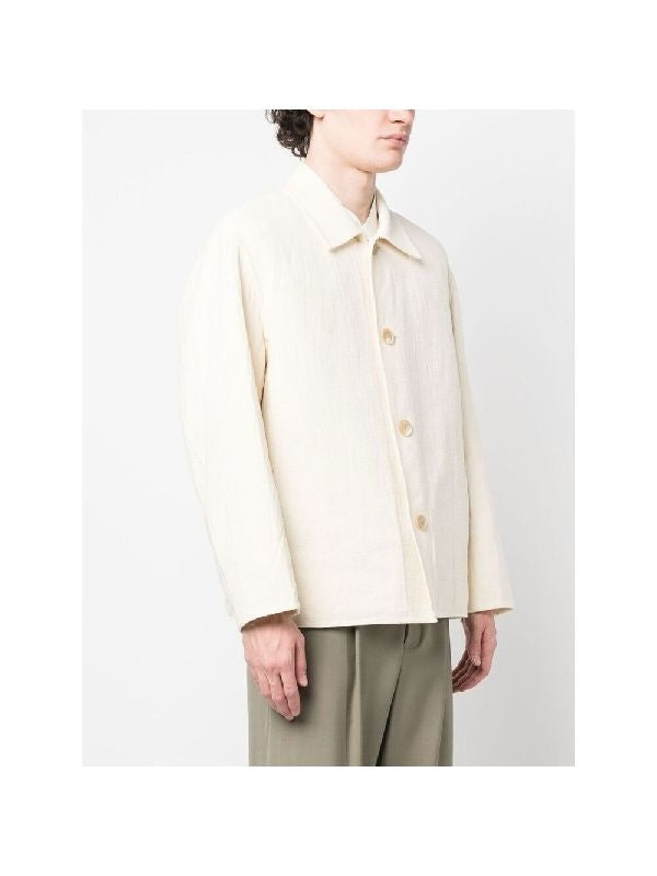 Wool-Cotton Collar Jacket