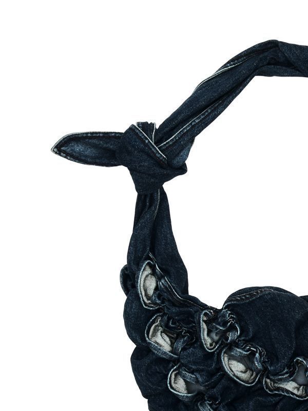 DASH Smocked Crossbody Denim Bag