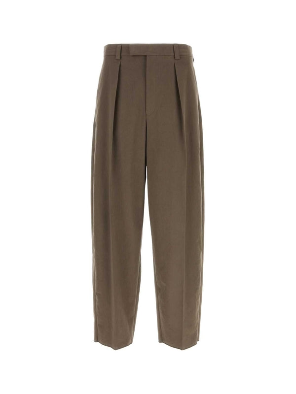 Pin Tuck Detail Cotton Pants