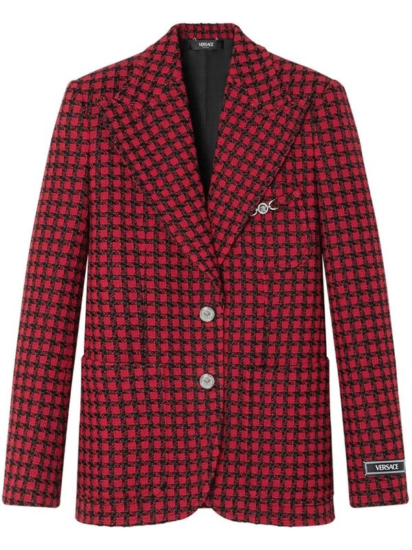 Tweed Check Single Wool Jacket