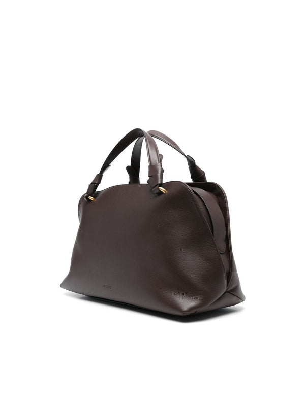 Aries Two-Way Zipper Leather
  Tote Bag