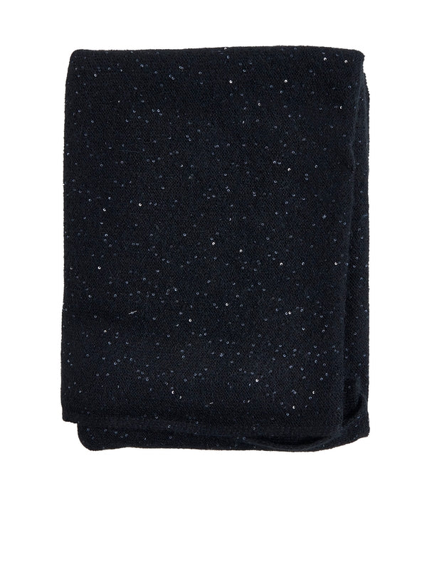 Sequin Detail Wool Blend
  Muffler