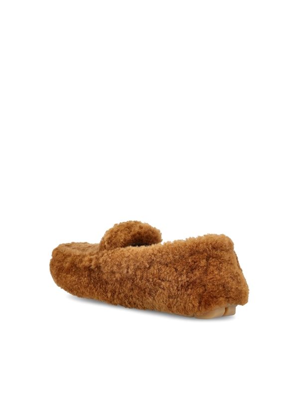 Triangle Logo Shearling Loafers