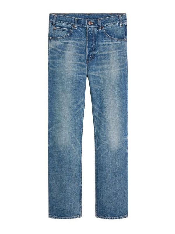 Washed Cotton Denim Pants