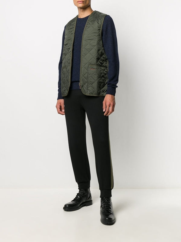 Inner Check Quilted Zip Vest