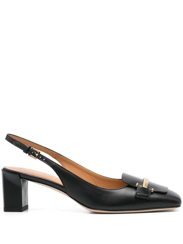 Toes Black Slingback Heel