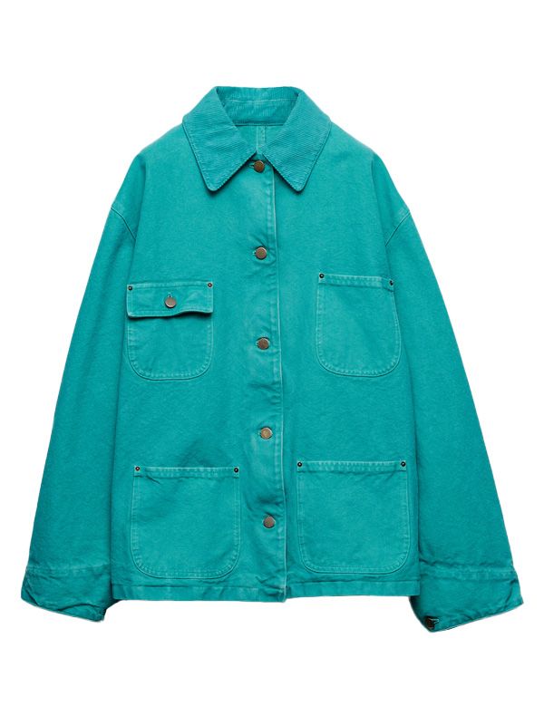 Back Logo Cotton Trucker Jacket