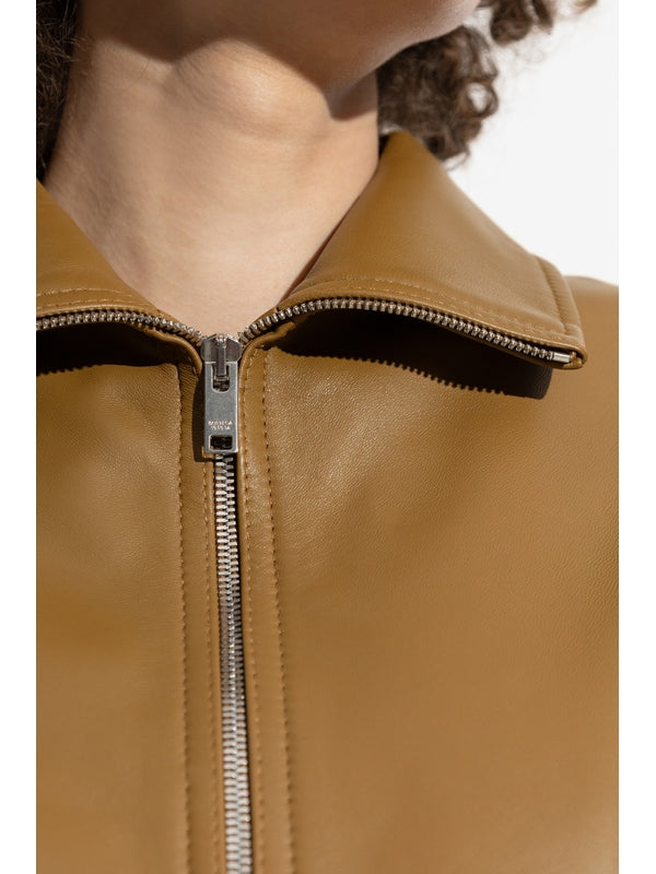 Zip-Up Leather
  Bomber