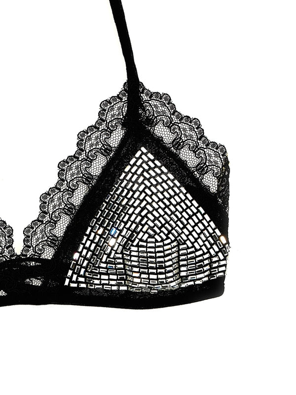 Lace
  Rhinestone Halter Bra