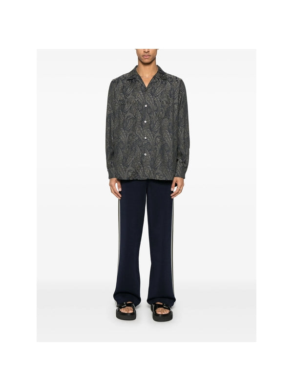 Paisley Jacquard Cotton Blend Shirt