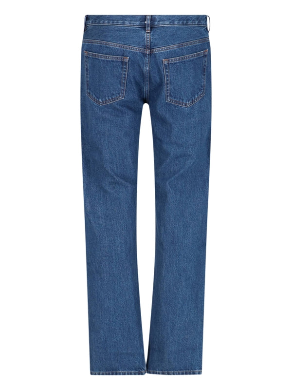 Straight Cotton Denim Pants