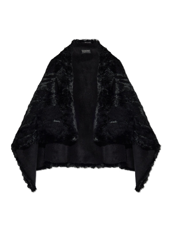 Oversize Fake Fur Cape