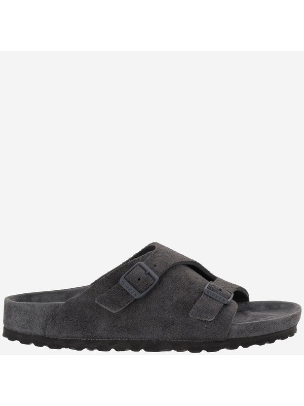 Zurich Suede Buckle Leather Sandals