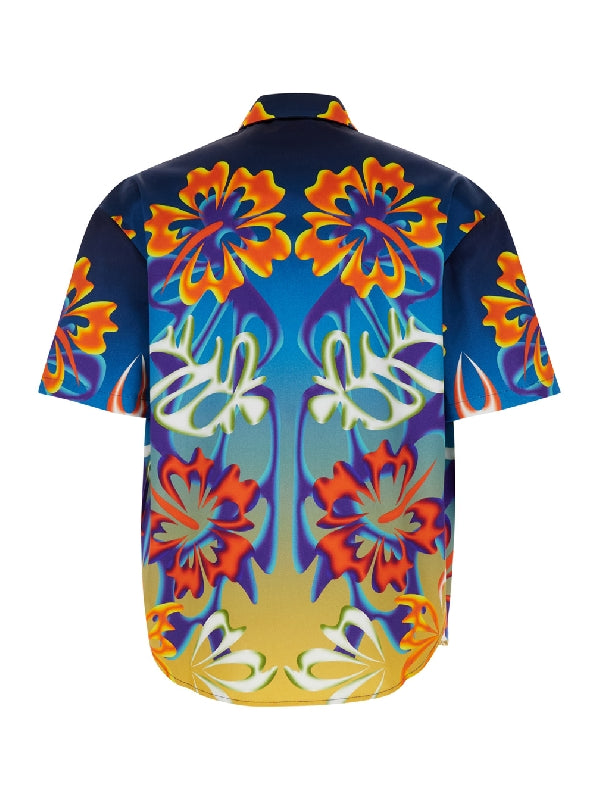 Hibiscus Printed Short Sleeve Shirt