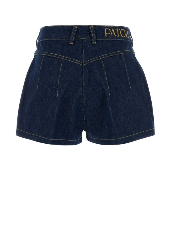 Buckle Detail Denim Shorts