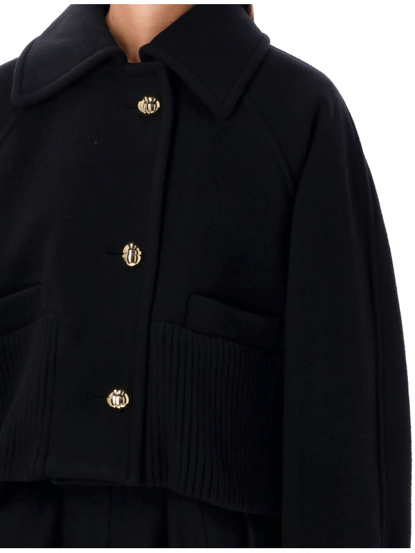 Cropped Wool Cashmere Jacket