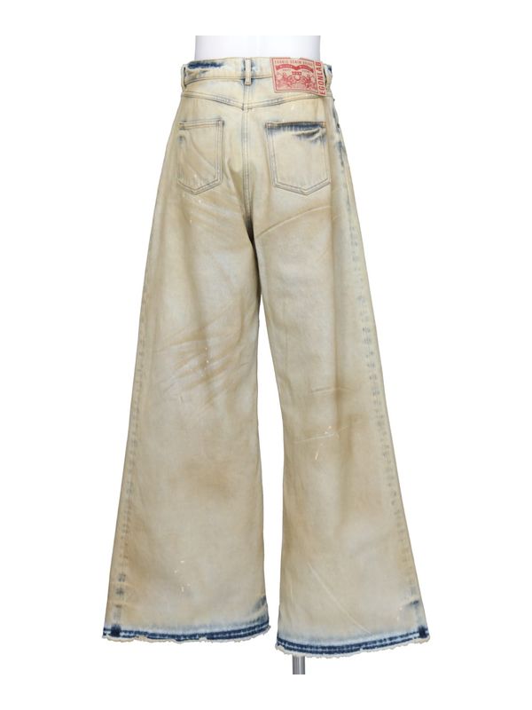 Dirty Detail Baggy Fit Denim Pants