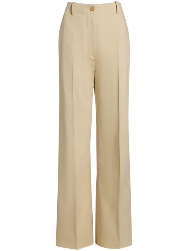 Beige Cotton Pants