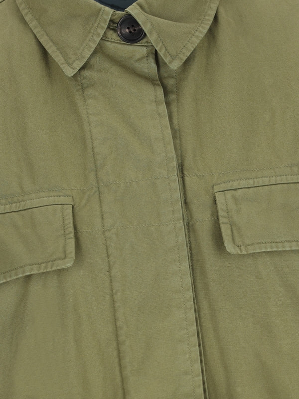 Triangle Patch Cotton Parka