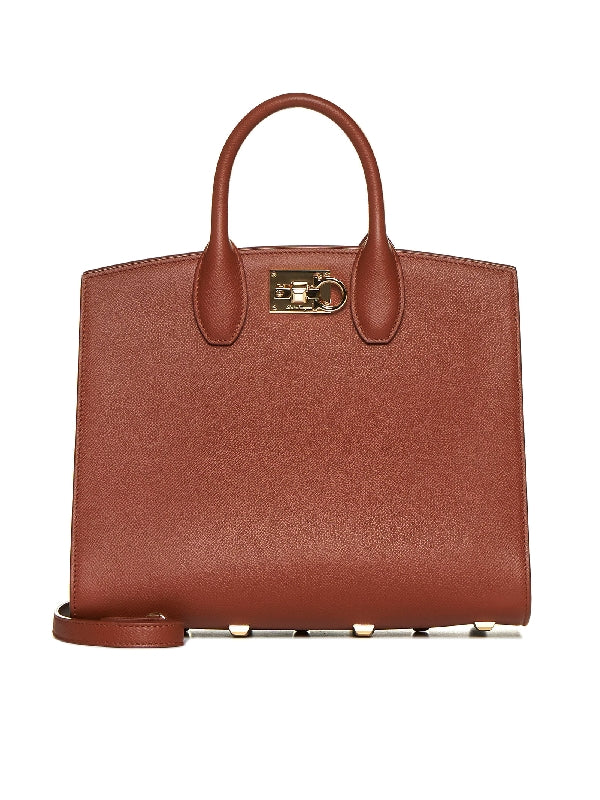 Studio 皮革中号手提包