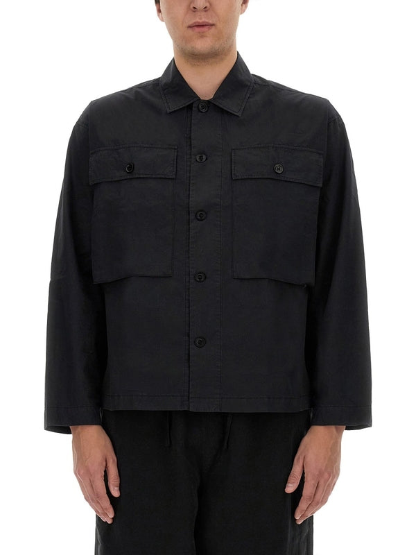 Double Pocket Cotton Military Shirt