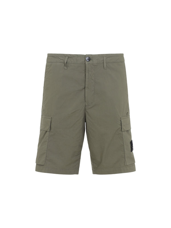 Wappen Patch Cargo Pocket Cotton Shorts