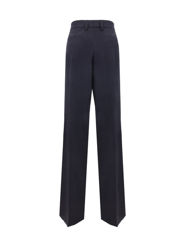 Crystal Detail Wool Tailored Pants