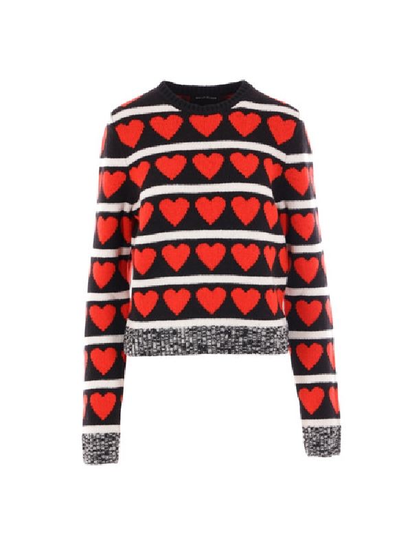 Heart Pattern Wool Knit