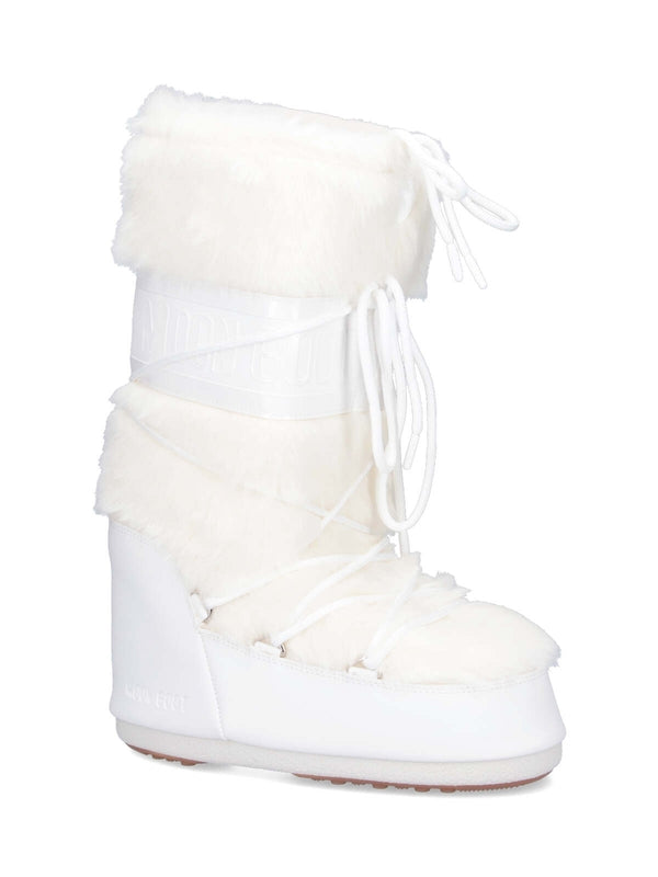 Fake Fur Lace-Up Boots