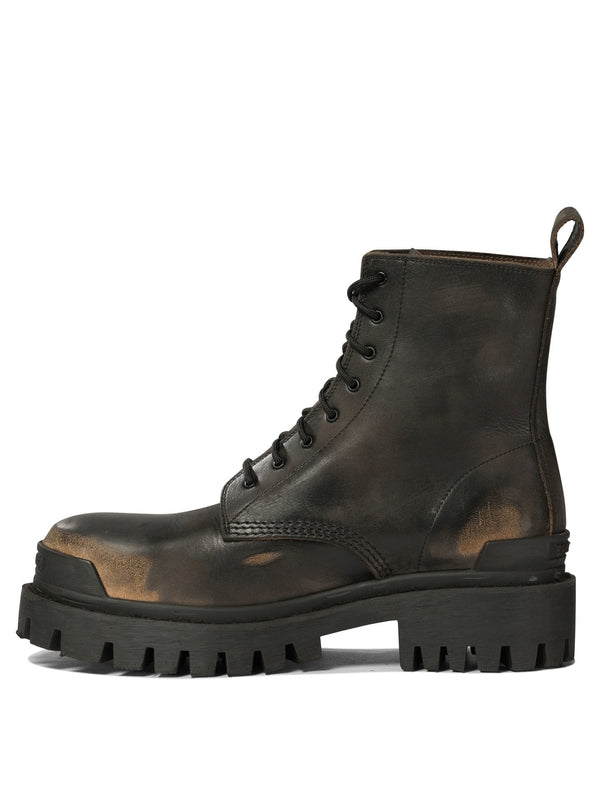 Strike Leather Lace Up Boots