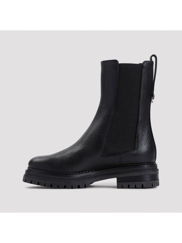 Black Leather Chelsea Boots