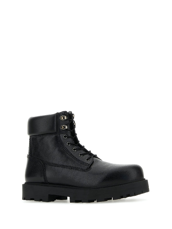 4g Logo Leather Lace-up Boots