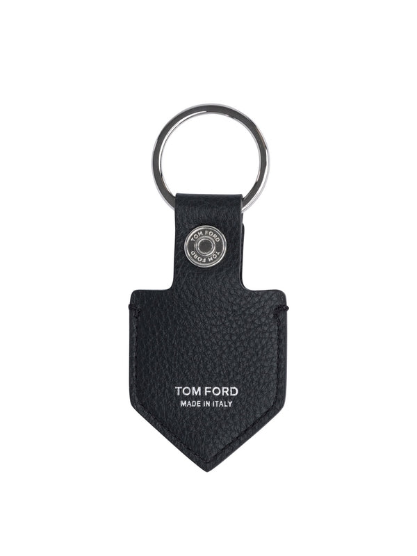 Logo Detail Leather Keyring