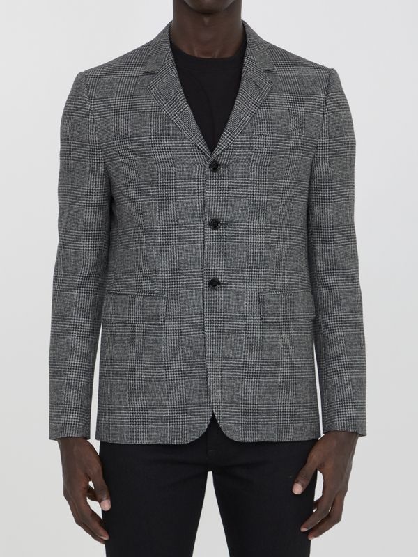 Check Wool Tailored Jacket