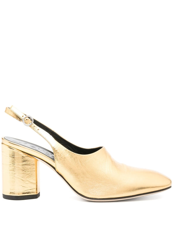 Jamila Metallic Leather
  Slingback Heel