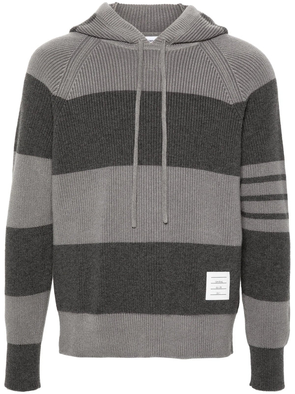 4-Bar Stripe Cashmere Knit Hood