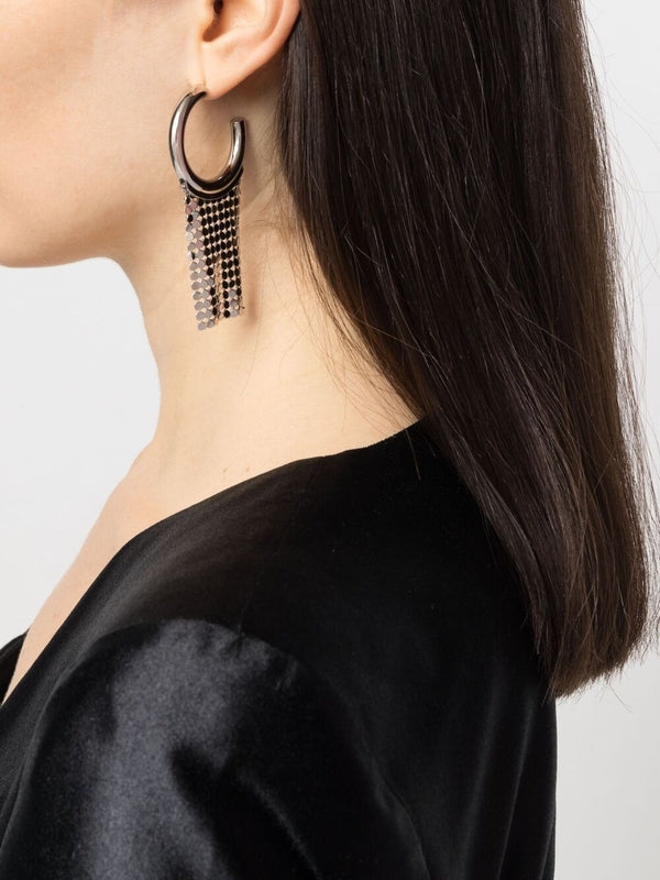 Pixel Drop Hoop Earrings